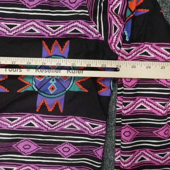 VINTAGE Wrangler Shirt Men XL 17 Purple Pink Aztec Southwestern Western USA - Picture 6 of 8